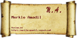 Merkle Amadil névjegykártya